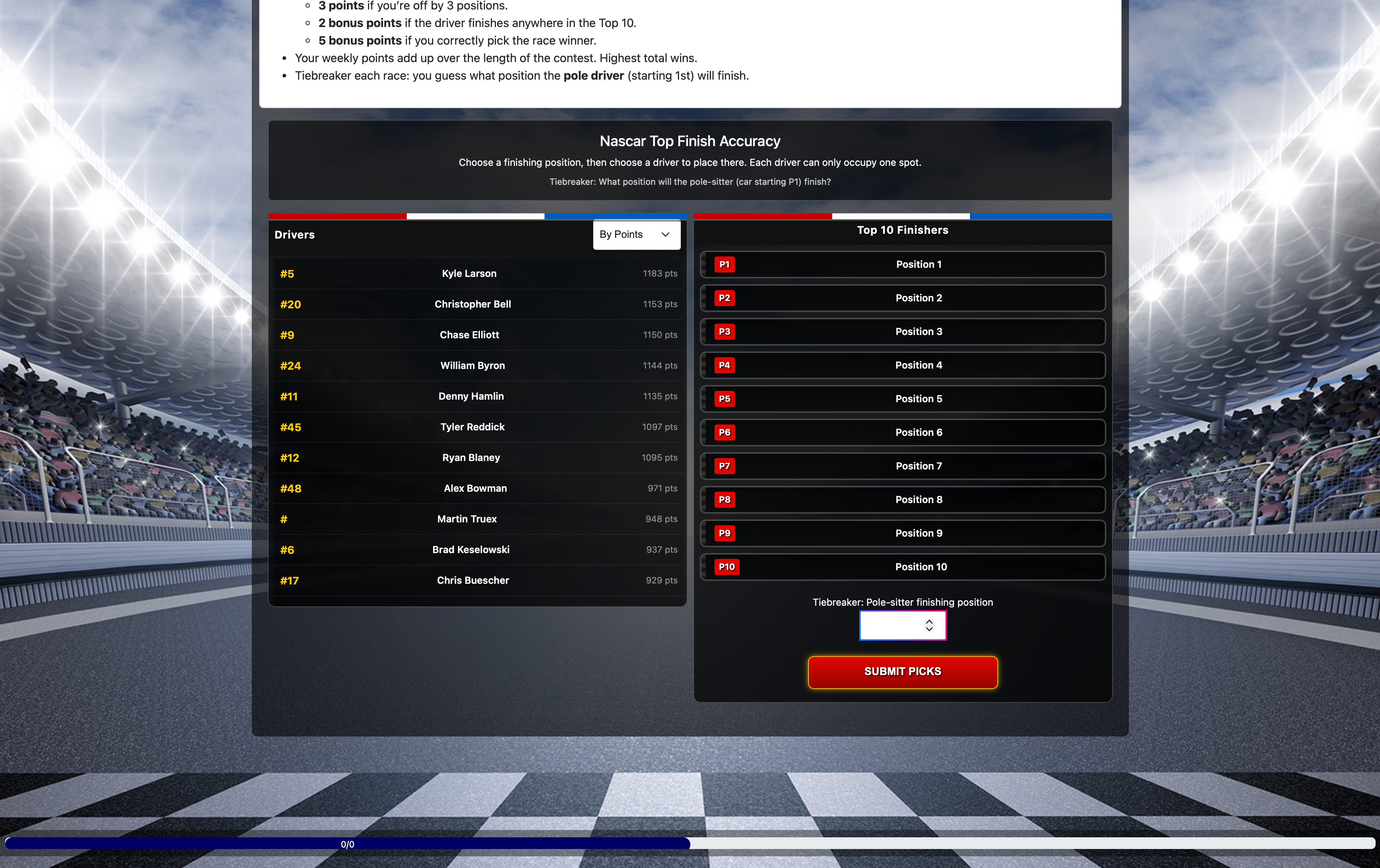 NASCAR Picks Challenge